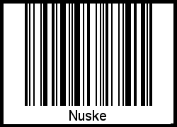 Der Voname Nuske als Barcode und QR-Code