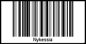 Nykessia als Barcode und QR-Code