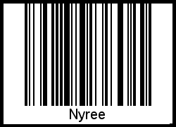 Der Voname Nyree als Barcode und QR-Code