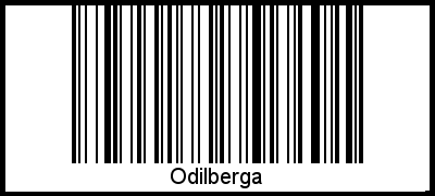 Der Voname Odilberga als Barcode und QR-Code