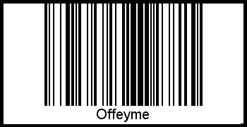 Barcode des Vornamen Offeyme