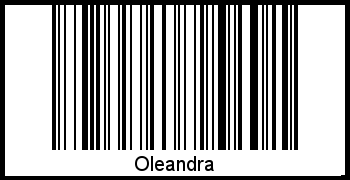 Barcode des Vornamen Oleandra