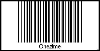 Der Voname Onezime als Barcode und QR-Code