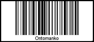 Interpretation von Ontomanko als Barcode