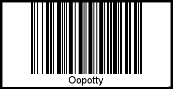 Oopotty als Barcode und QR-Code