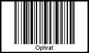 Barcode des Vornamen Ophrat