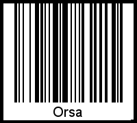 Interpretation von Orsa als Barcode