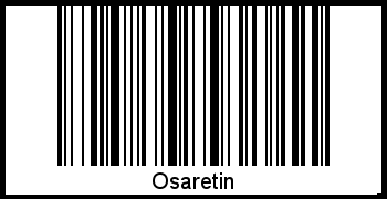 Barcode des Vornamen Osaretin