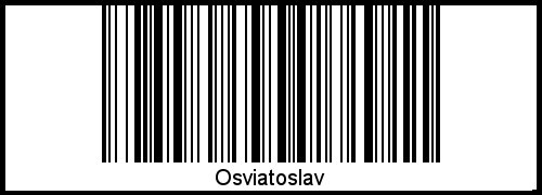 Osviatoslav als Barcode und QR-Code