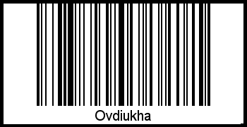 Ovdiukha als Barcode und QR-Code