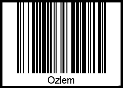 Der Voname Ozlem als Barcode und QR-Code