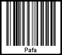 Pafa als Barcode und QR-Code