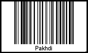 Barcode des Vornamen Pakhdi