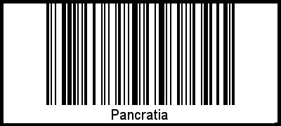 Der Voname Pancratia als Barcode und QR-Code