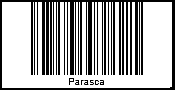 Der Voname Parasca als Barcode und QR-Code