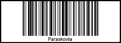 Paraskoviia als Barcode und QR-Code
