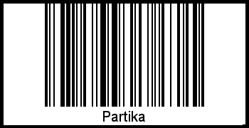 Der Voname Partika als Barcode und QR-Code