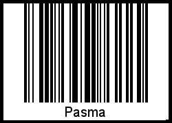 Der Voname Pasma als Barcode und QR-Code