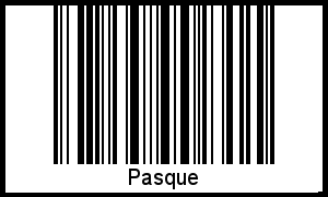 Interpretation von Pasque als Barcode