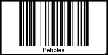 Barcode des Vornamen Pebbles