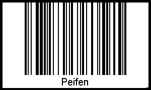 Peifen als Barcode und QR-Code