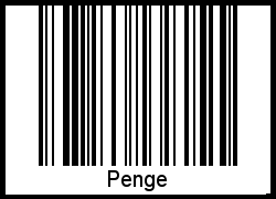 Interpretation von Penge als Barcode