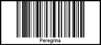 Der Voname Peregrina als Barcode und QR-Code