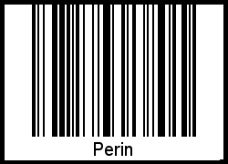 Der Voname Perin als Barcode und QR-Code