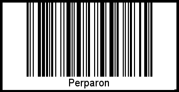 Der Voname Perparon als Barcode und QR-Code