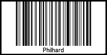 Philhard als Barcode und QR-Code