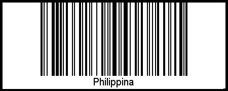 Philippina als Barcode und QR-Code