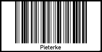 Barcode des Vornamen Pieterke
