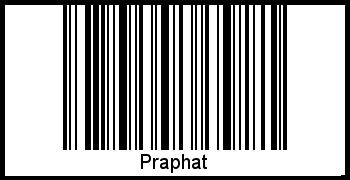 Der Voname Praphat als Barcode und QR-Code