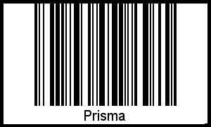 Barcode des Vornamen Prisma