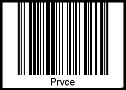 Interpretation von Prvce als Barcode