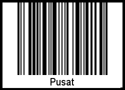 Barcode des Vornamen Pusat