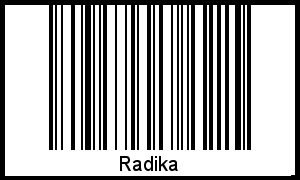 Radika als Barcode und QR-Code