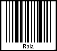 Barcode des Vornamen Rala