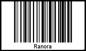 Der Voname Ranora als Barcode und QR-Code