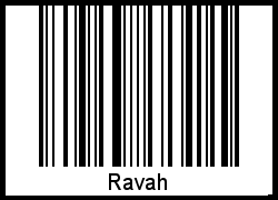 Ravah als Barcode und QR-Code