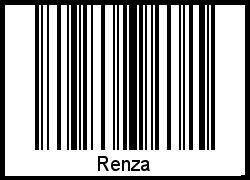 Renza als Barcode und QR-Code