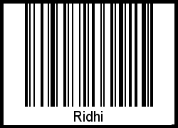 Interpretation von Ridhi als Barcode