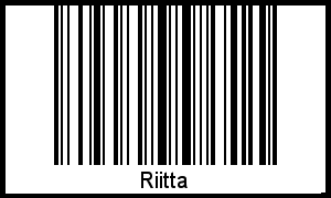 Barcode des Vornamen Riitta