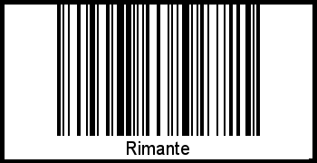 Rimante als Barcode und QR-Code