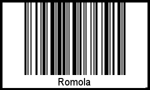 Romola als Barcode und QR-Code