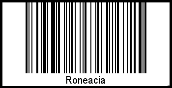 Roneacia als Barcode und QR-Code