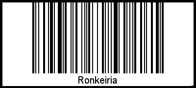 Barcode des Vornamen Ronkeiria