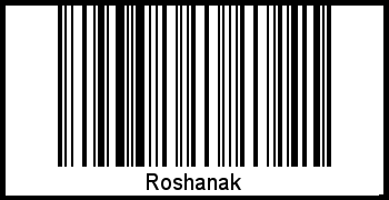 Roshanak als Barcode und QR-Code