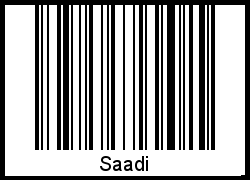 Barcode des Vornamen Saadi