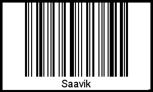 Saavik als Barcode und QR-Code